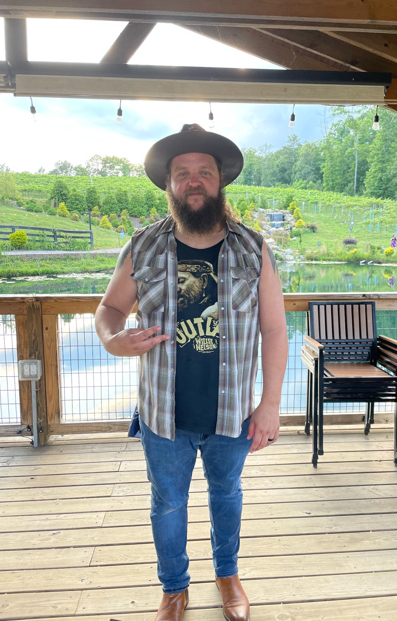 Brandon Butler at a vineyard venue